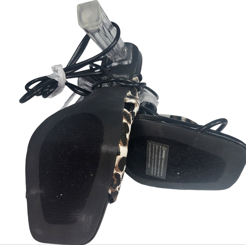 New York and Company Carolle Clear Heel Dress Sandals 7.5 - Picture 4 of 4